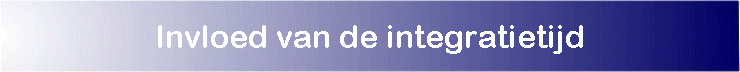 Invloed van de integratietijd