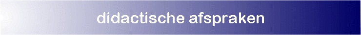 didactische afspraken