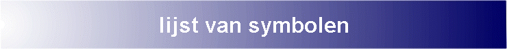 lijst van symbolen