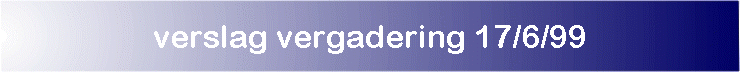 verslag vergadering 17/6/99
