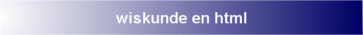 wiskunde en html